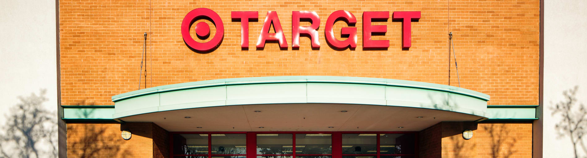 Target storefront in sun