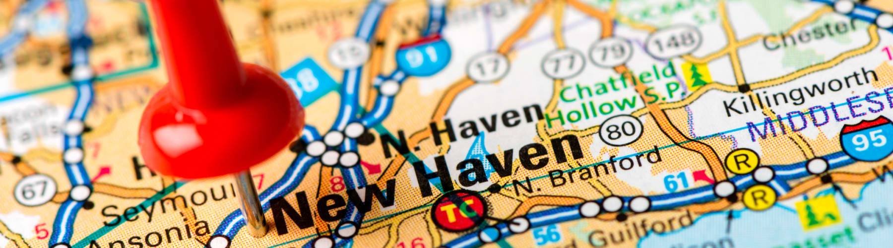 New Haven Connecticut map pin