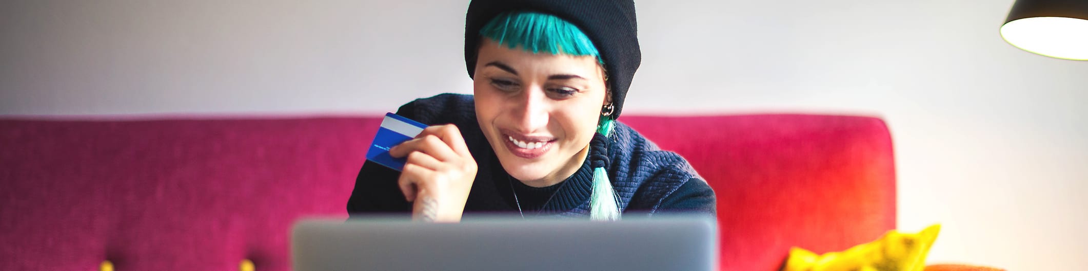 Woman shopping online