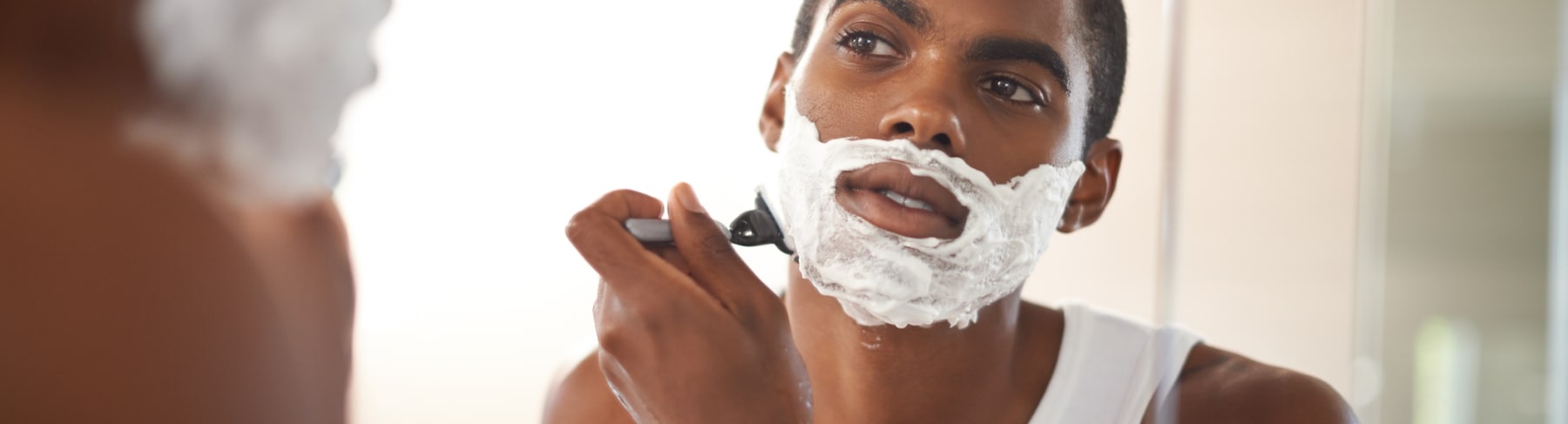 man shaving