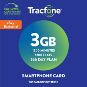 Tracfone Prepaid Wireless Smartphone SIM Plan for $50 + free shipping