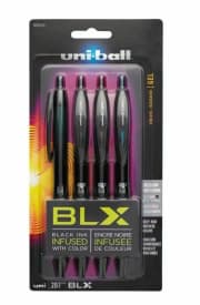 uni-ball BLX Gel 207 Retractable Pen 4-Pack for $1 + free shipping