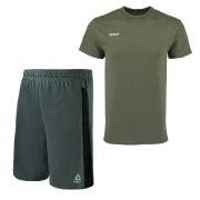 Reebok Men's Mesh Workout Shorts & T-Shirt Set for $12 + free shipping