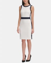Tommy Hilfiger Women's Paisley-Knit Colorblocked Sheath Dress for $40 + pickup at Macy's