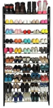 50-Pair 10-Tier Shoe Rack for $15 + free shipping