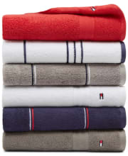 Tommy Hilfiger All American II Cotton Mix and Match Bath Towel Collection from $3 + Pickup