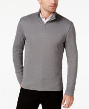 Alfani Men's Ottoman Quarter-Zip Stretch Knit Sweater for $15 + pickup at Macy's