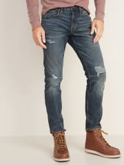 Old Navy Men's Relaxed Slim Built-In Flex Distressed Jeans for $19 + pickup at Old Navy