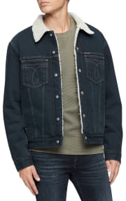 Calvin Klein Jeans Men's Iconic Omega Sherpa Denim Jacket for $54 + pickup at Macy's