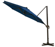 Walmart offers the Better Homes and Gardens Canyon Lake Cantilever Patio Umbrella with Solar Lights in Navy or Red Clay, with prices starting from $72.99, as listed below. Plus, these orders bag free shipping