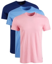 Polo Ralph Lauren Men's Classic Crew-Neck Cotton T-Shirt 3-Pack for $18 + pickup at Macy's