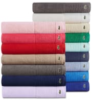 Lacoste Legend Supima Cotton Towels for $6 + pickup at Macy's