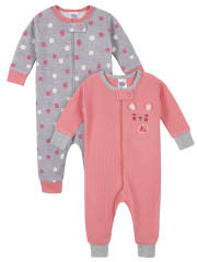 Gerber Baby Girl Thermal Footless Union Suit Pajamas 2-Pack for $6 + pickup at Walmart