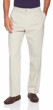 Amazon offers the Dockers Men's Relaxed Fit Lux Cotton Signature Khaki Pants in several colors (Cloud pictured) from $21.57 with free shipping for Prime members. That's the lowest price we could find by $8