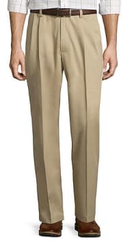 St. John's Bay Men's Easy-Care Pleat-Front Pants for $9 + $4 pickup at JCPenney