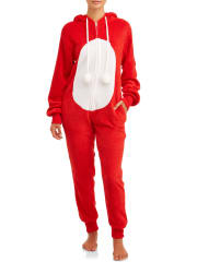 The Great Christmas Women's Christmas Edition Plush Hooded One Piece Jumpsuit for $10 + pickup at Walmart