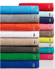 Lacoste Legend Supima Cotton Towels from $6 + pickup at Macy's