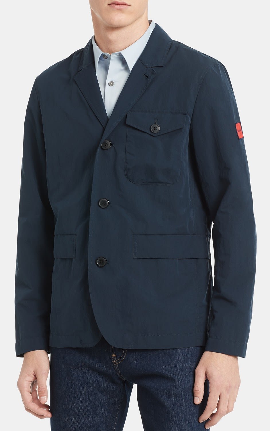 Calvin Klein Men's Textured Utility Blazer for $40 + pickup at Macy's