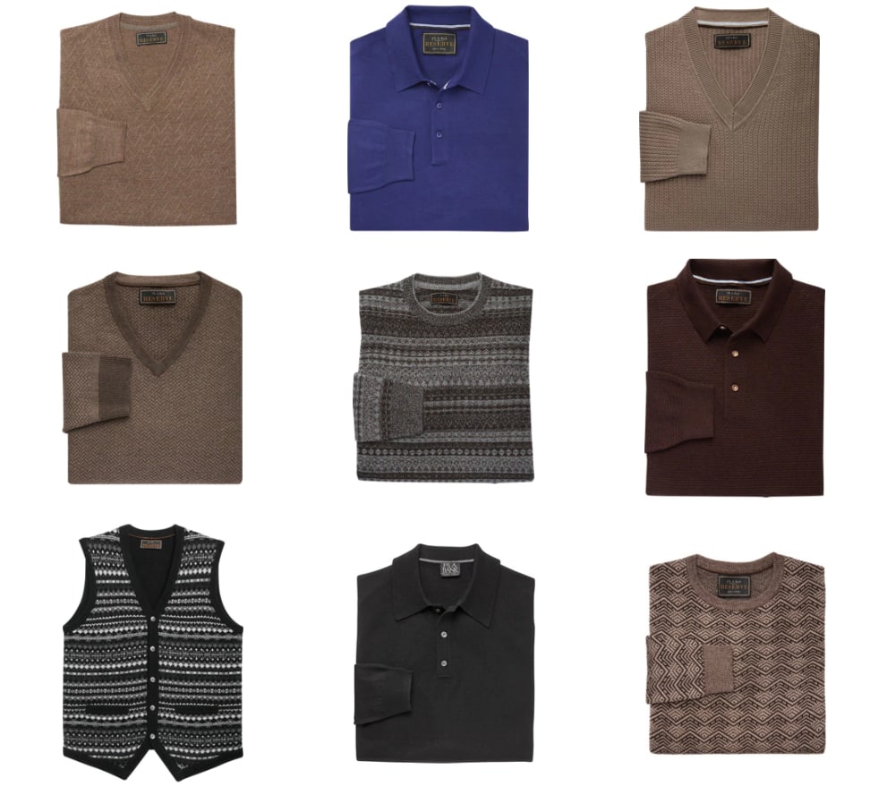 Men's Clearance Sweaters at Jos. A. Bank for $12 + free shipping