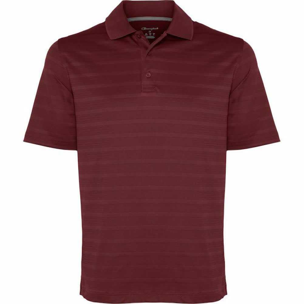 Champion Men's Textured Stripe Polo Shirt for $9 + free shipping