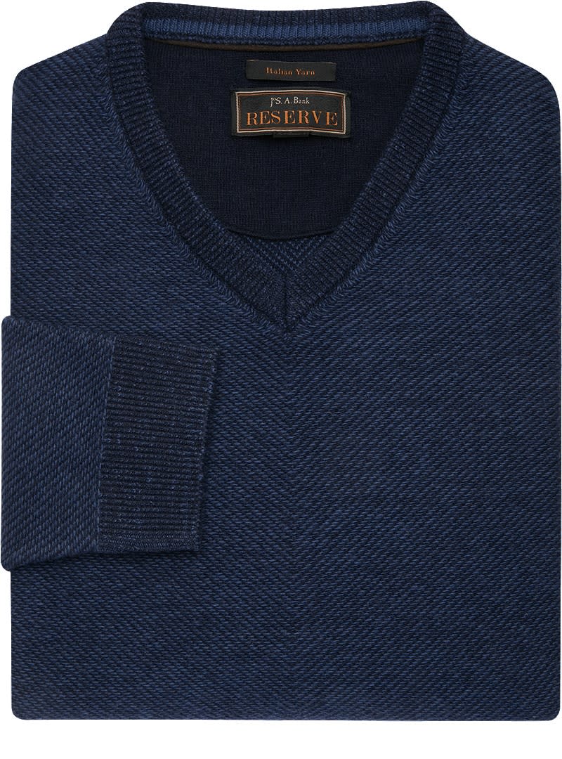 Jos. A. Bank Reserve Collection Men's Wool Blend V-Neck Sweater for $12 + free shipping