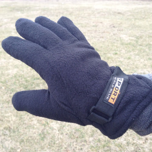 Polar Fleece Men's Gloves 3-Pack for $5 + free shipping