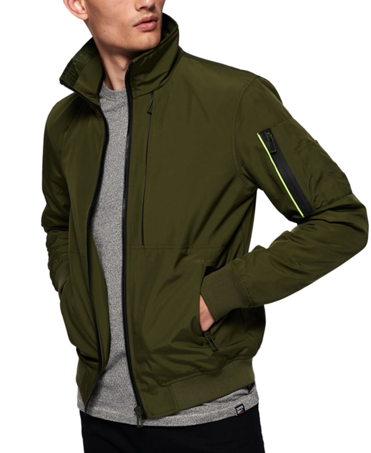Superdry Men's Moody Light Bomber Jacket for $55 + pickup at Macy's