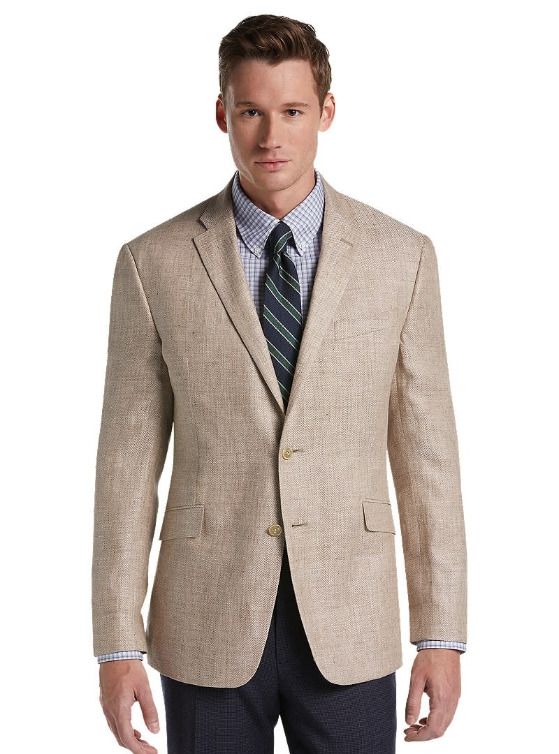 Jos. A. Bank 1905 Traveler Collection Herringbone Linen Sport Coat for $24 + free shipping