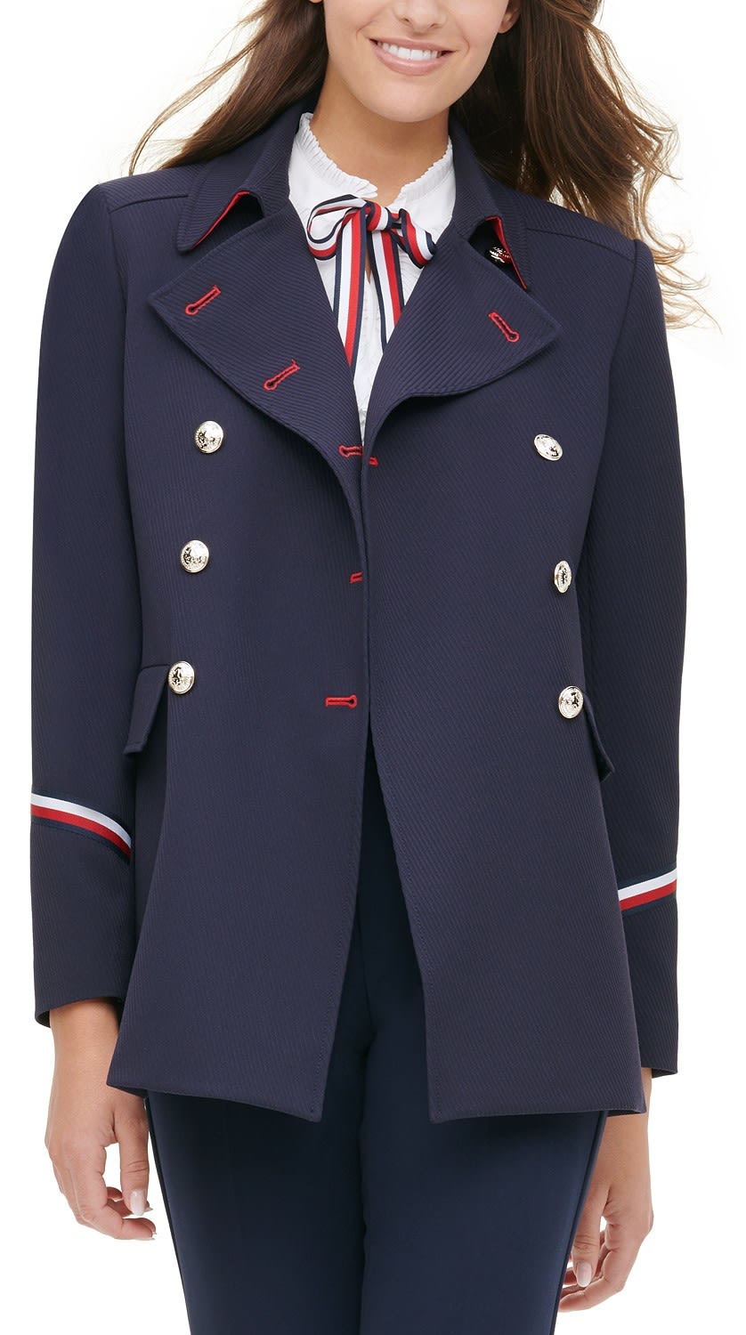 Tommy Hilfiger Women's Double-Breasted Jacket for $56 + pickup at Macy's