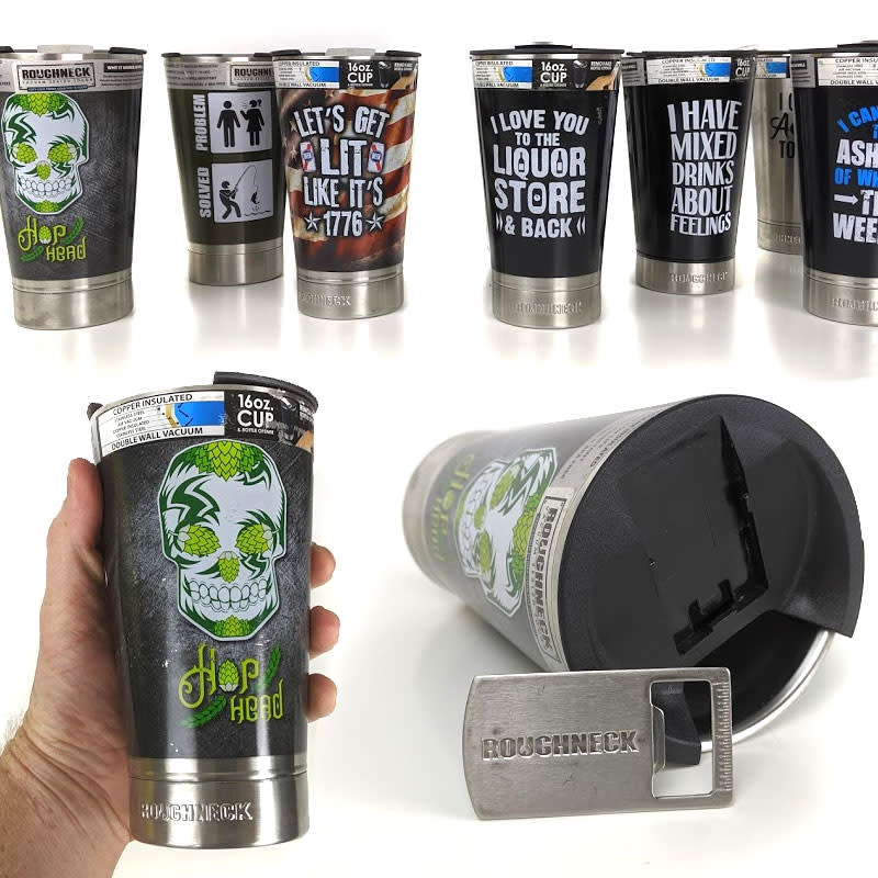 Roughneck Double Walled Stainless Steel 16oz Beer Cup for $5 + free shipping
