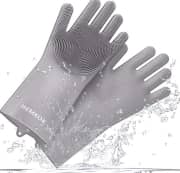 Silicone Scrubbing / Cleaning Gloves. You'd pay around $8 at eBay.