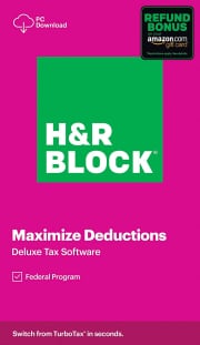 H&R Block Tax Software at Amazon. 