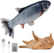 Yeacha Flopping Fish Interactive Cat Toy. Use coupon code "MCQ9CRBX" for 40% off.