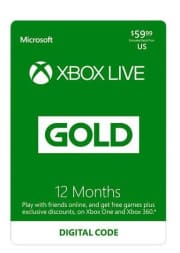 Xbox LIVE 12-Month Gold Membership. Apply code "23BKFCYMB59" to get it a buck under our mention from May and get the lowest price we could find by $11.