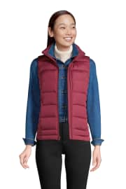 Lands' End Women's Down Winter Puffer Vest. Apply coupon code "COZY" for a savings of $42 off list.