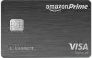 Amazon Prime Card Bonus. Get up to 15% back on select purchases when you use the Amazon Prime Store Card or Amazon Prime Rewards Visa Card. (It's normally just 5% back on all purchases.) See some examples below of where you benefit.