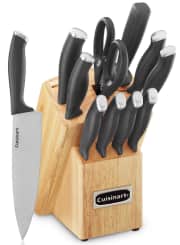 Cuisinart 12-Piece Color Pro Collection Knife Block Set. Thanks to the $20 rebate and coupon code "CHEERFUL", that's $40 less than we could find elsewhere and the best price we've seen in nearly a year.