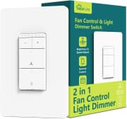 Treatlife Fan Control and Light Dimmer Switch. Save $17 over the next best price we found by clipping the $6 off on-page coupon and applying code "8R7ZSO4Z" at checkout.
