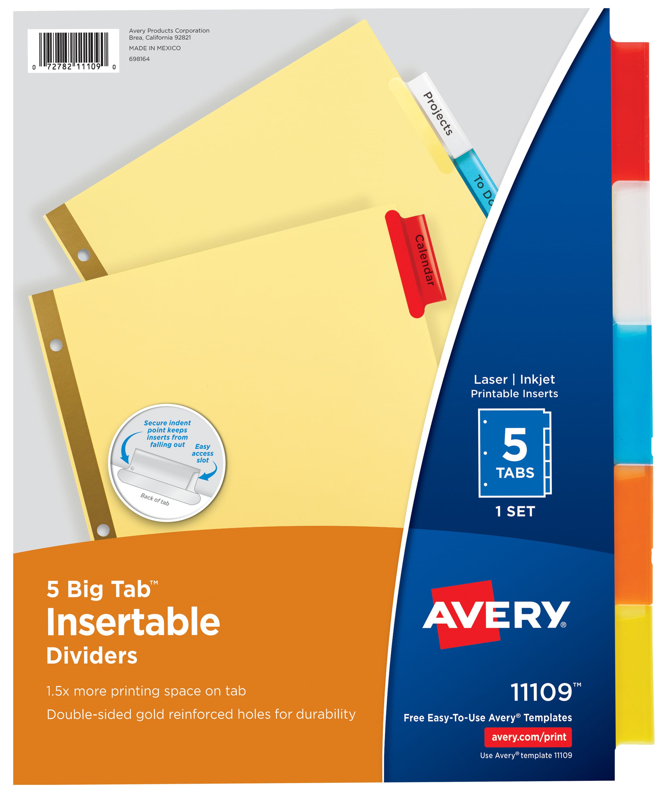 Avery 5-Tab Dividers Avery 5-Tab Dividers