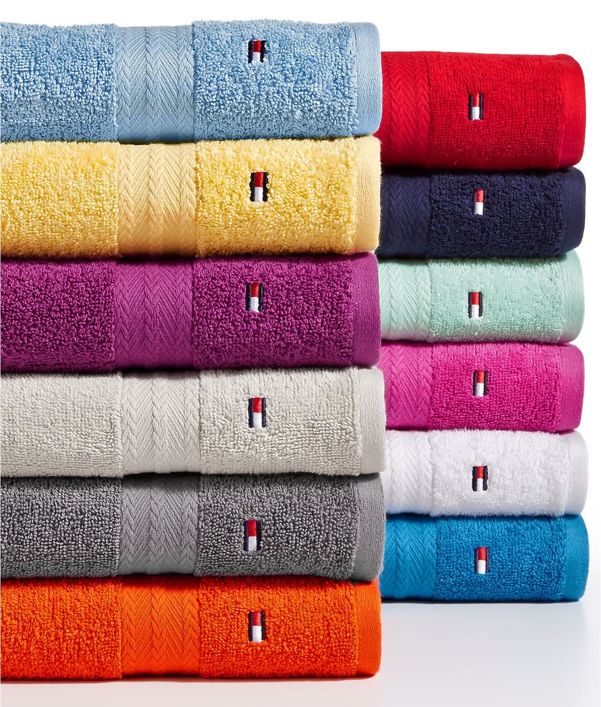 Tommy Hilfiger All American II Cotton Mix and Match Bath Towel Collection from $2 + pickup