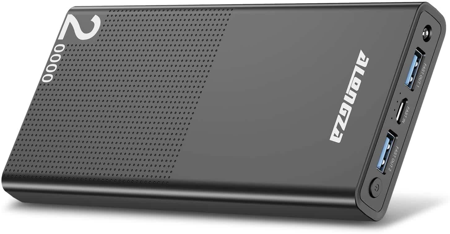 Alongza 20,000mAh Portable Power Bank. Apply coupon code "508ZONLU" to take half off.