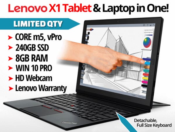 Refurb Lenovo ThinkPad X1 i5 12" Tablet Refurb Lenovo ThinkPad X1 i5 12" Tablet