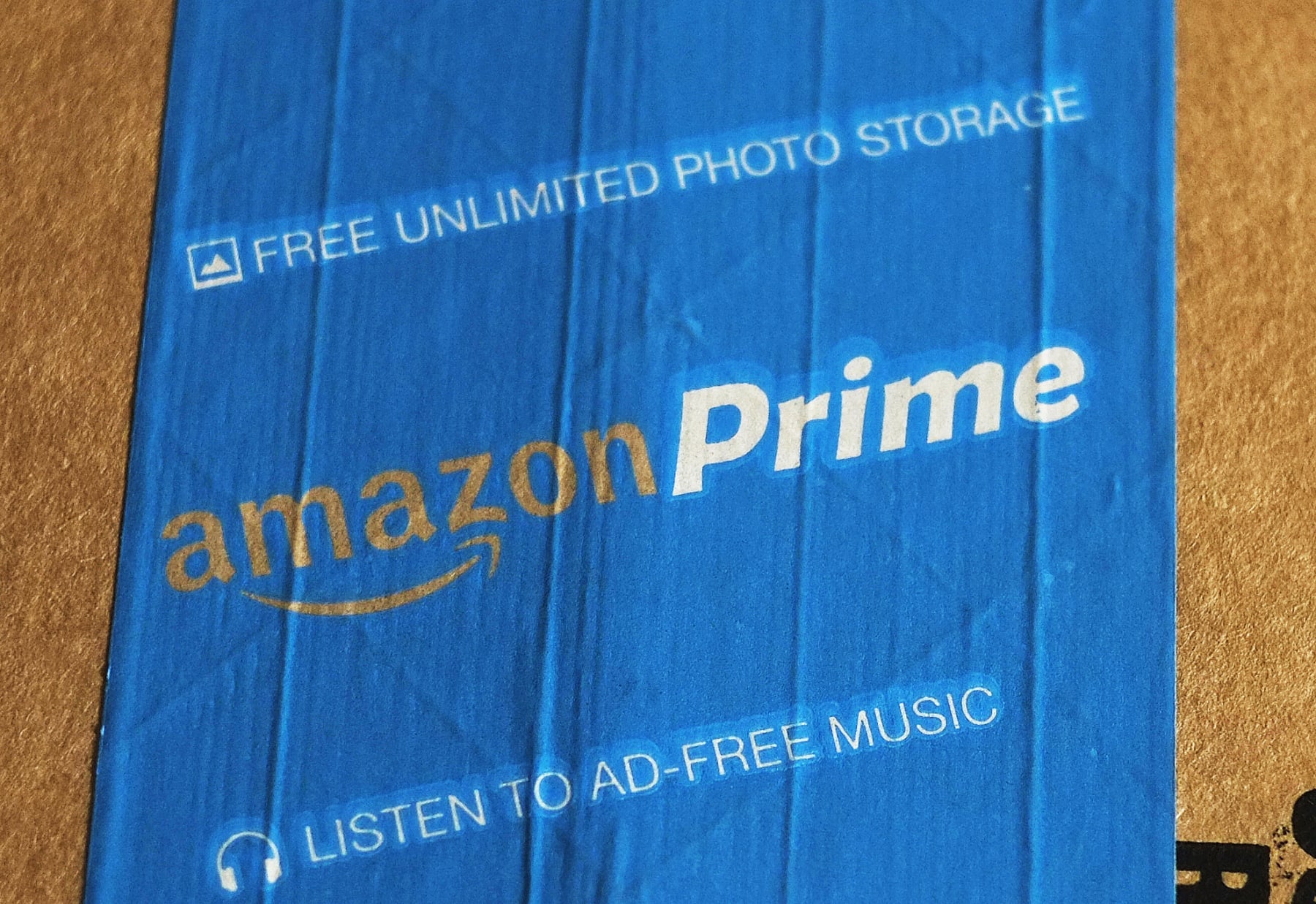 Amazon Prime tape on package