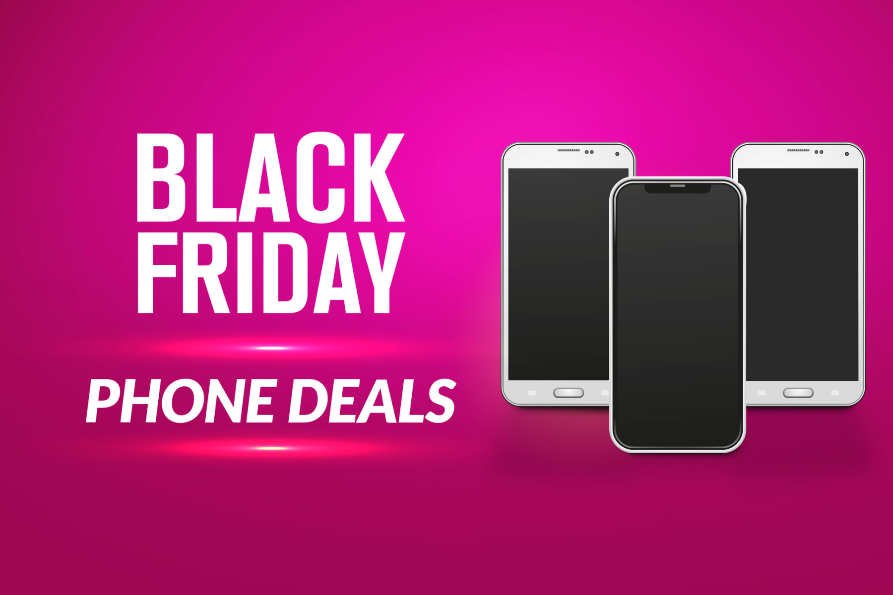 phones next to text reading Black Friday Phone Deals