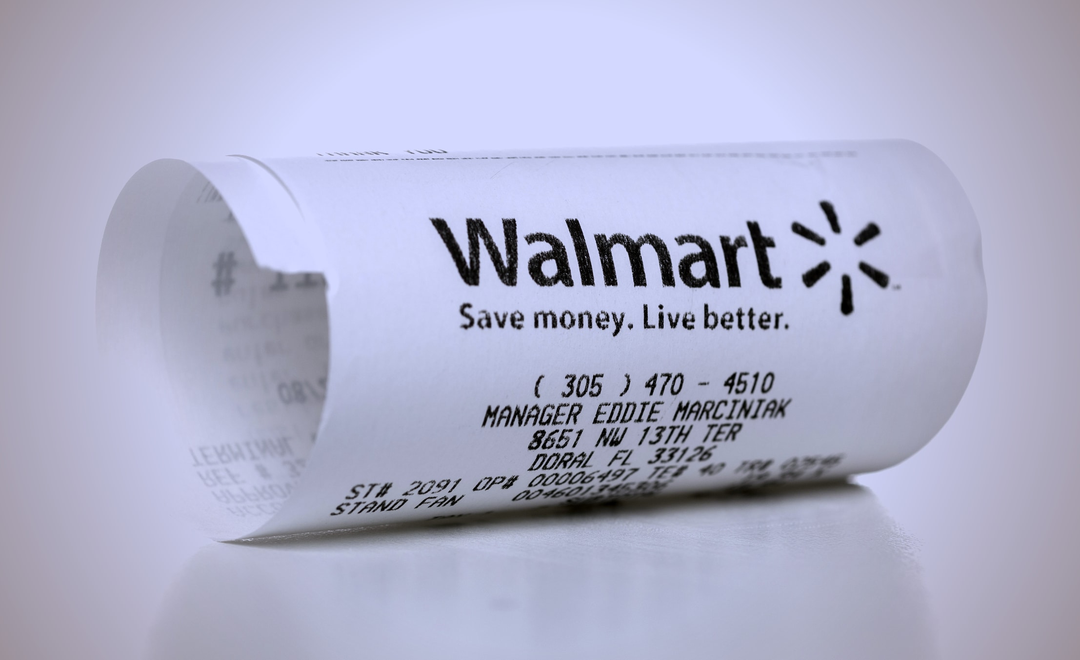 Walmart receipt