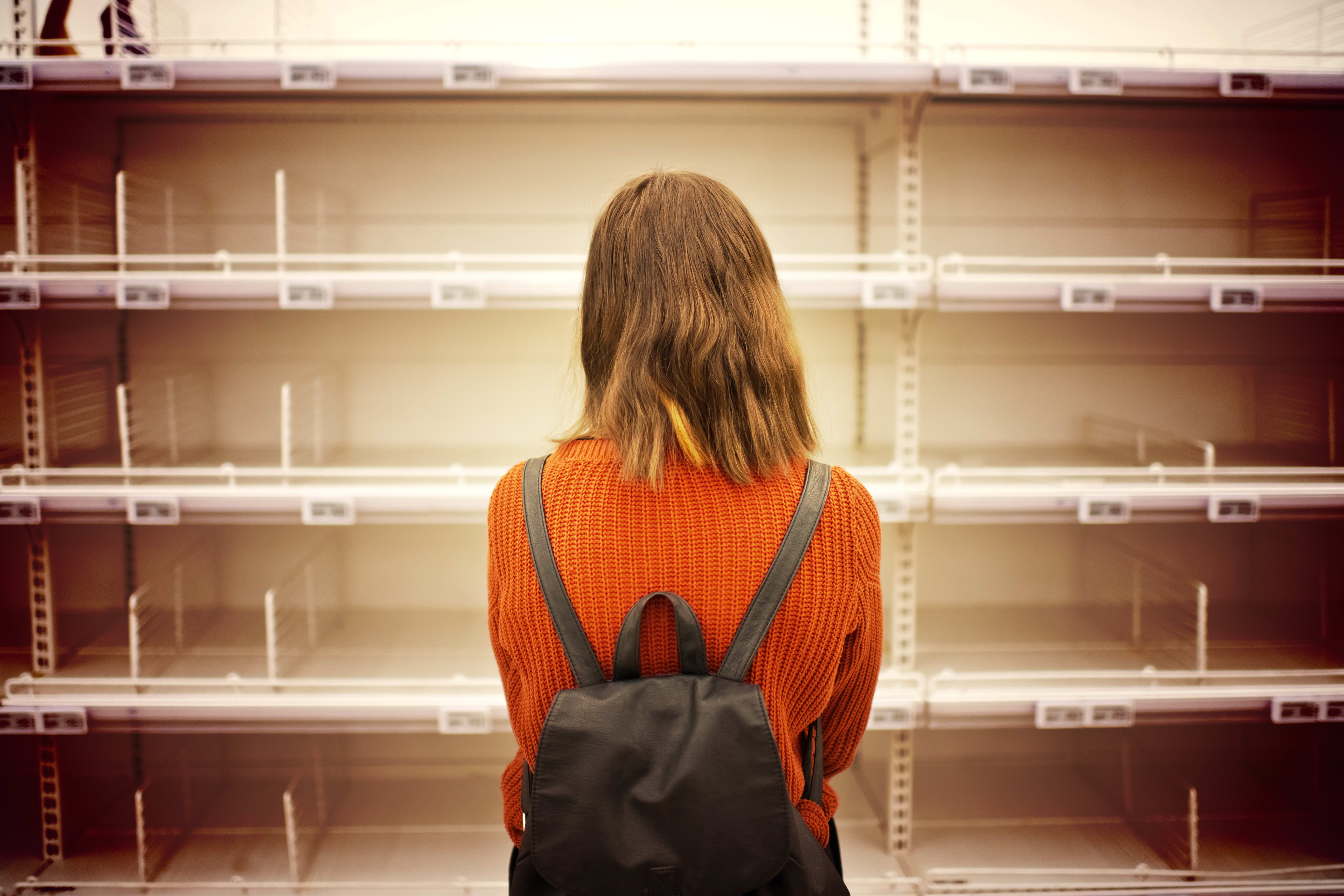 empty shelves