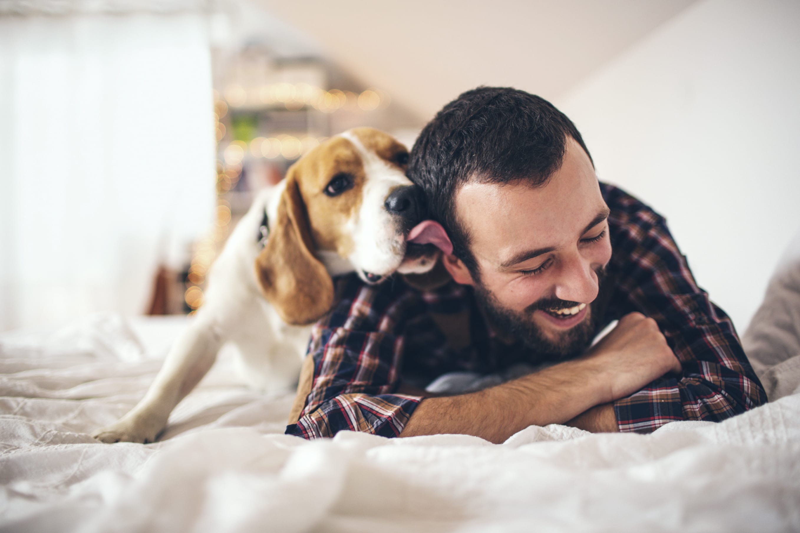 man with dog