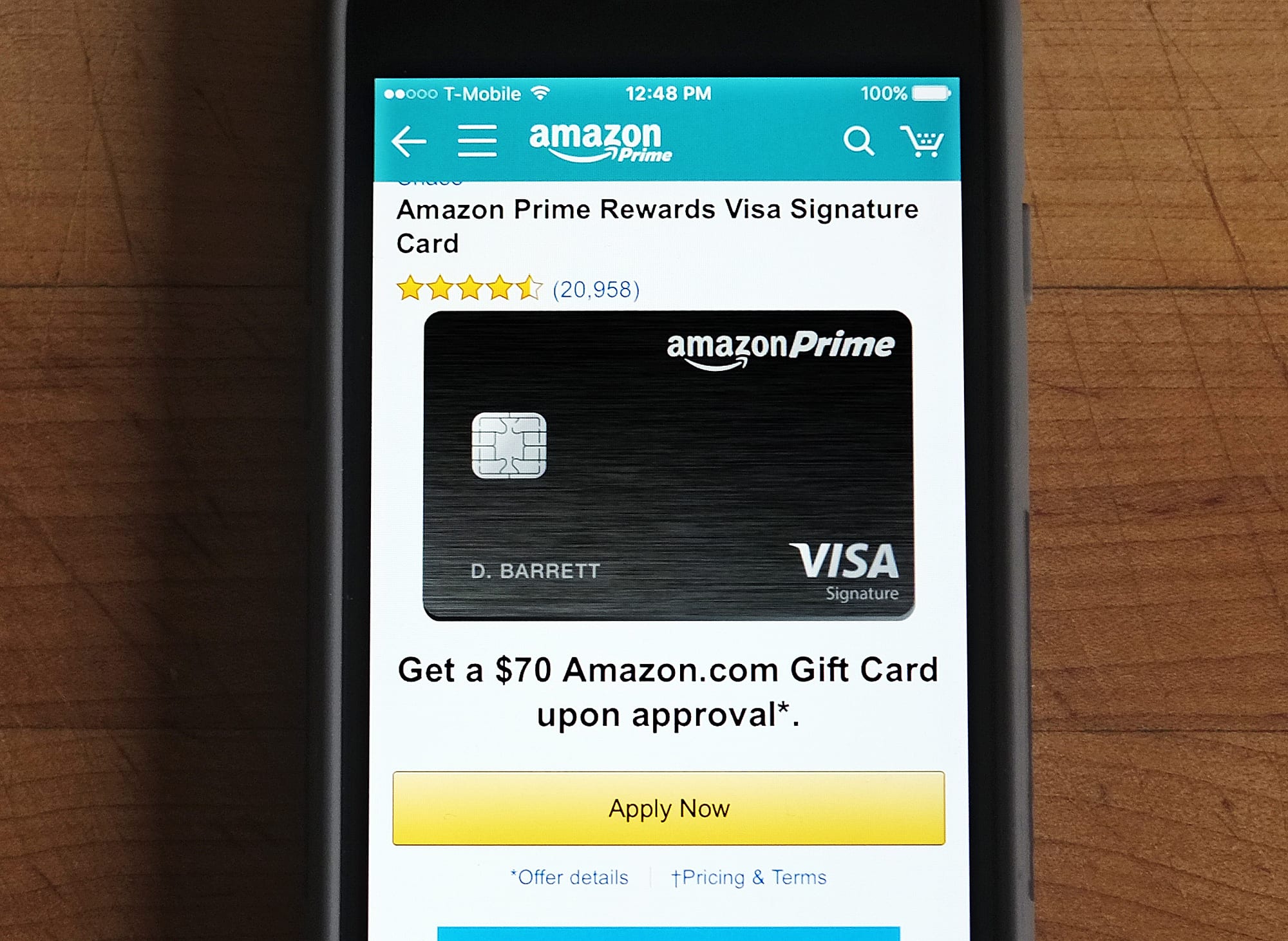 Prime credit card