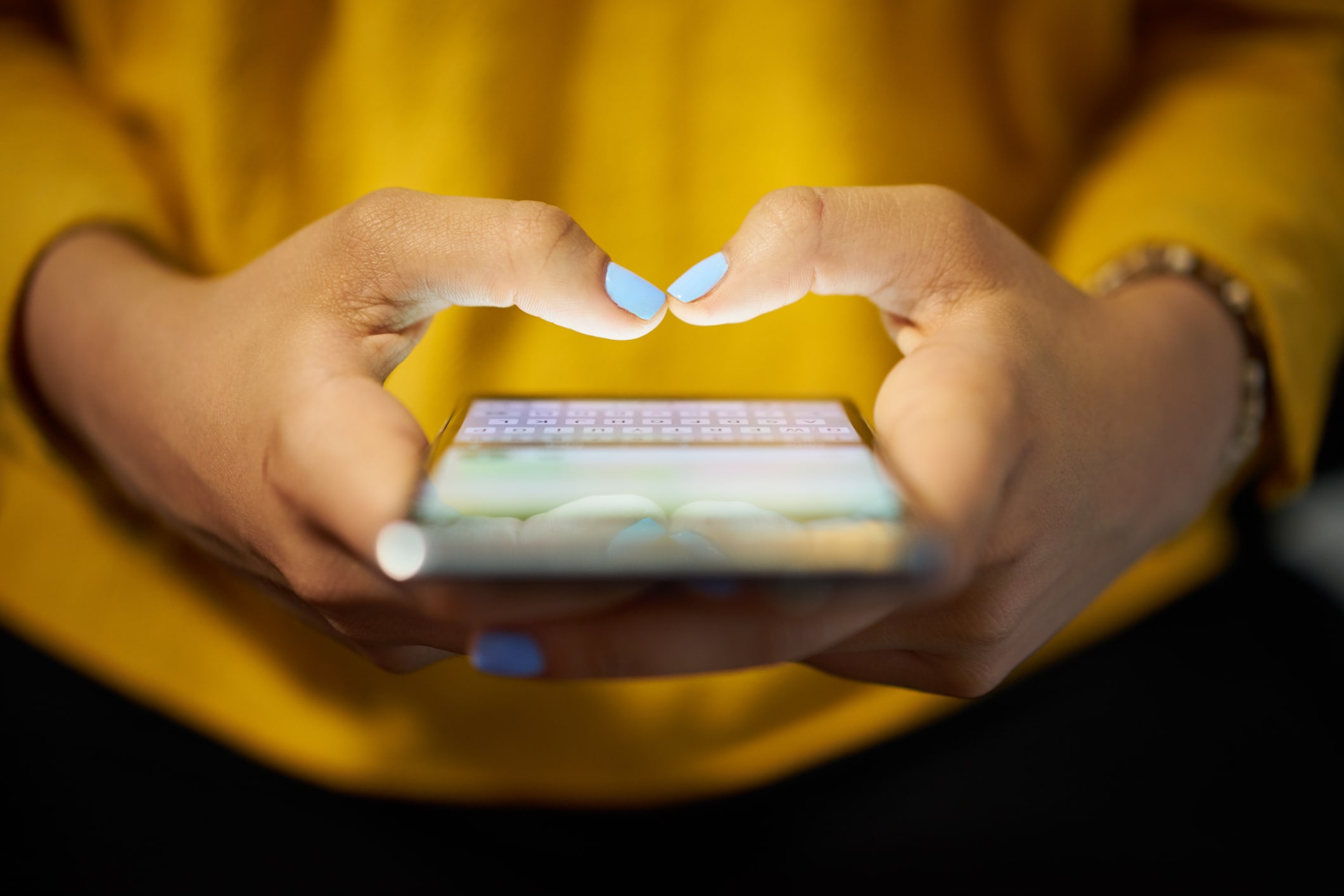 using smartphone