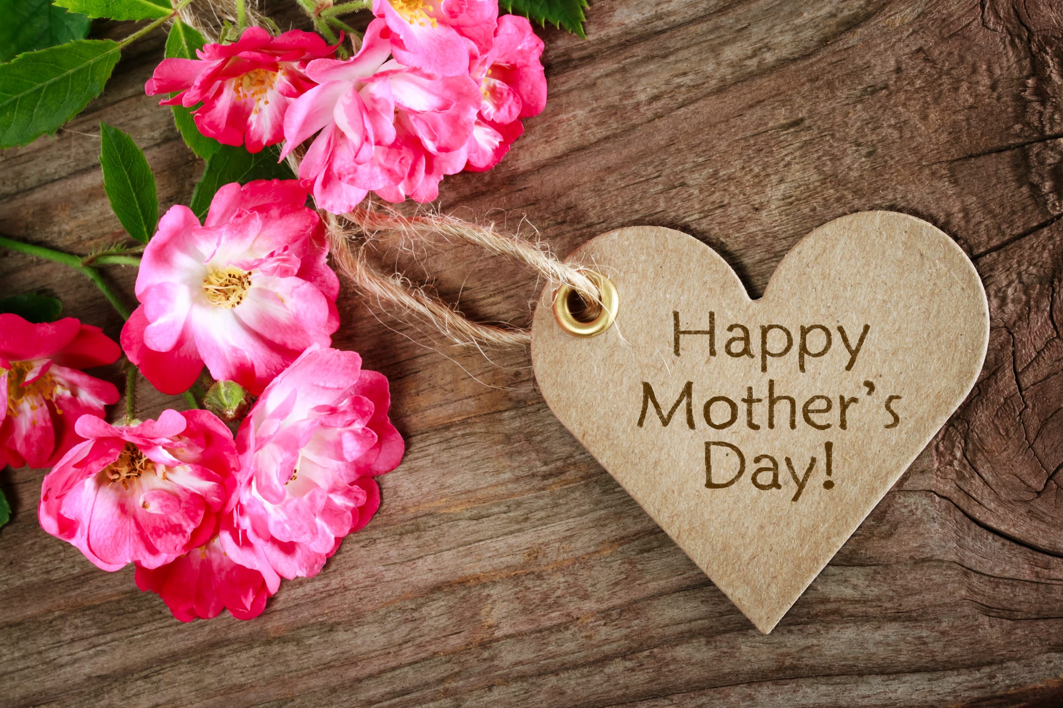 gift tag and flowers